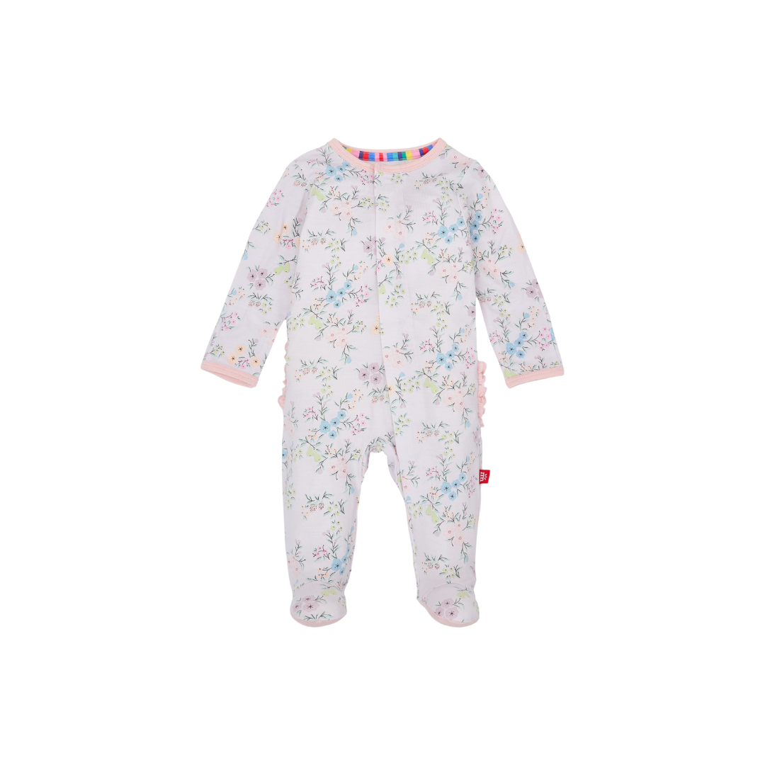 EMILY MODAL FOOTIE WITH RUFFLE