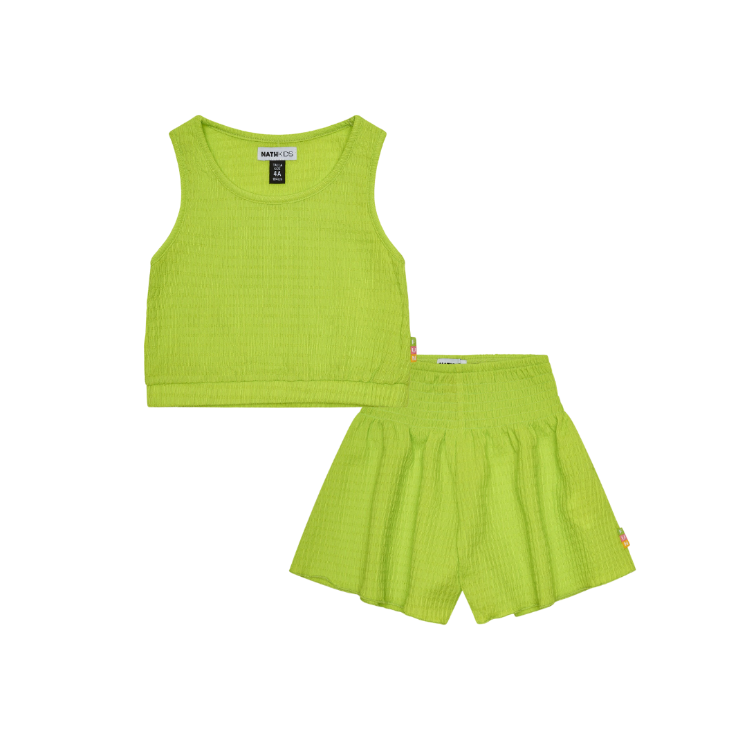 Beach Stories Lime Short Set