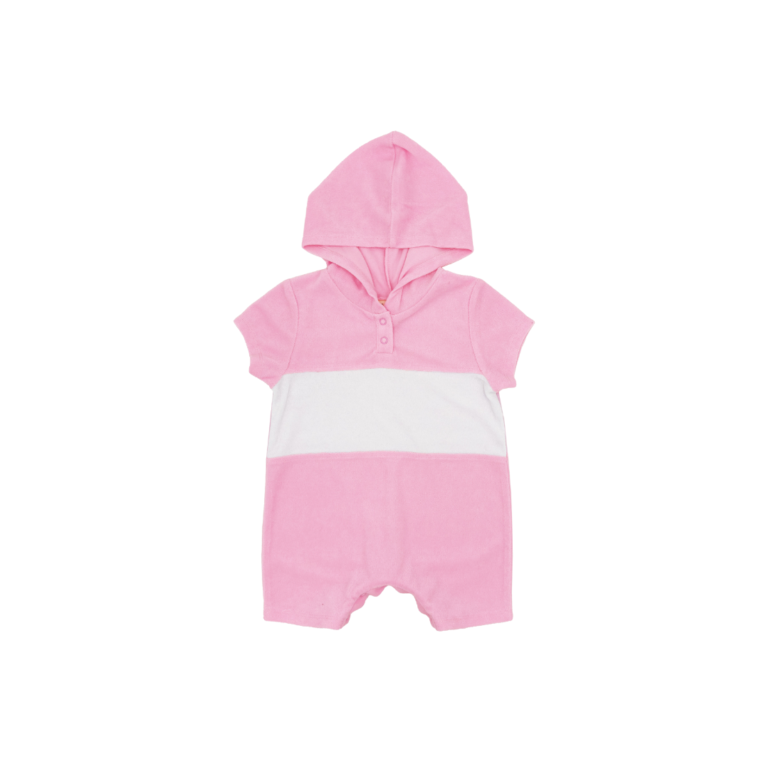 Pink Finn Baby Hooded Romper