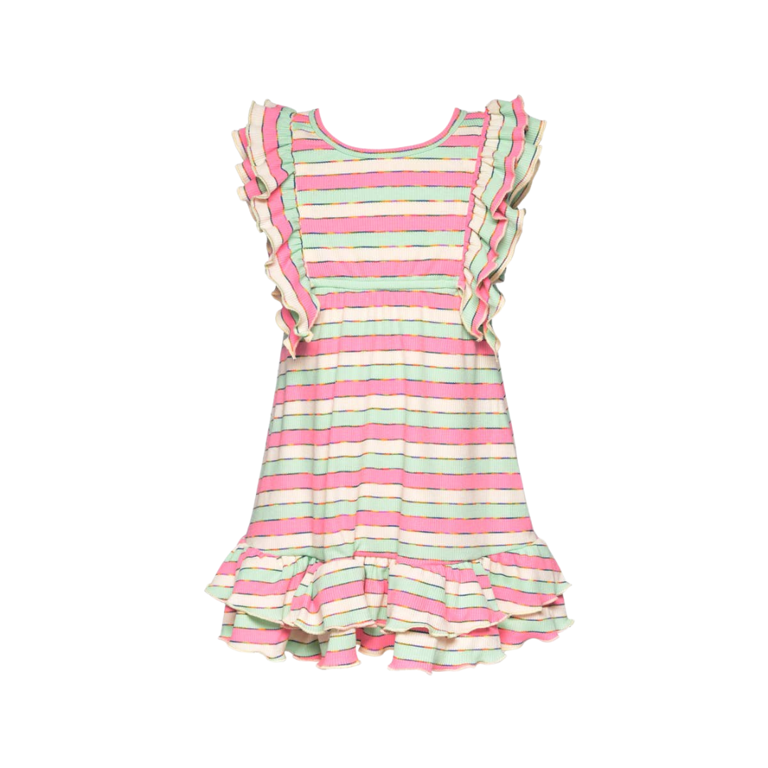 Stripes + Ruffles Dress