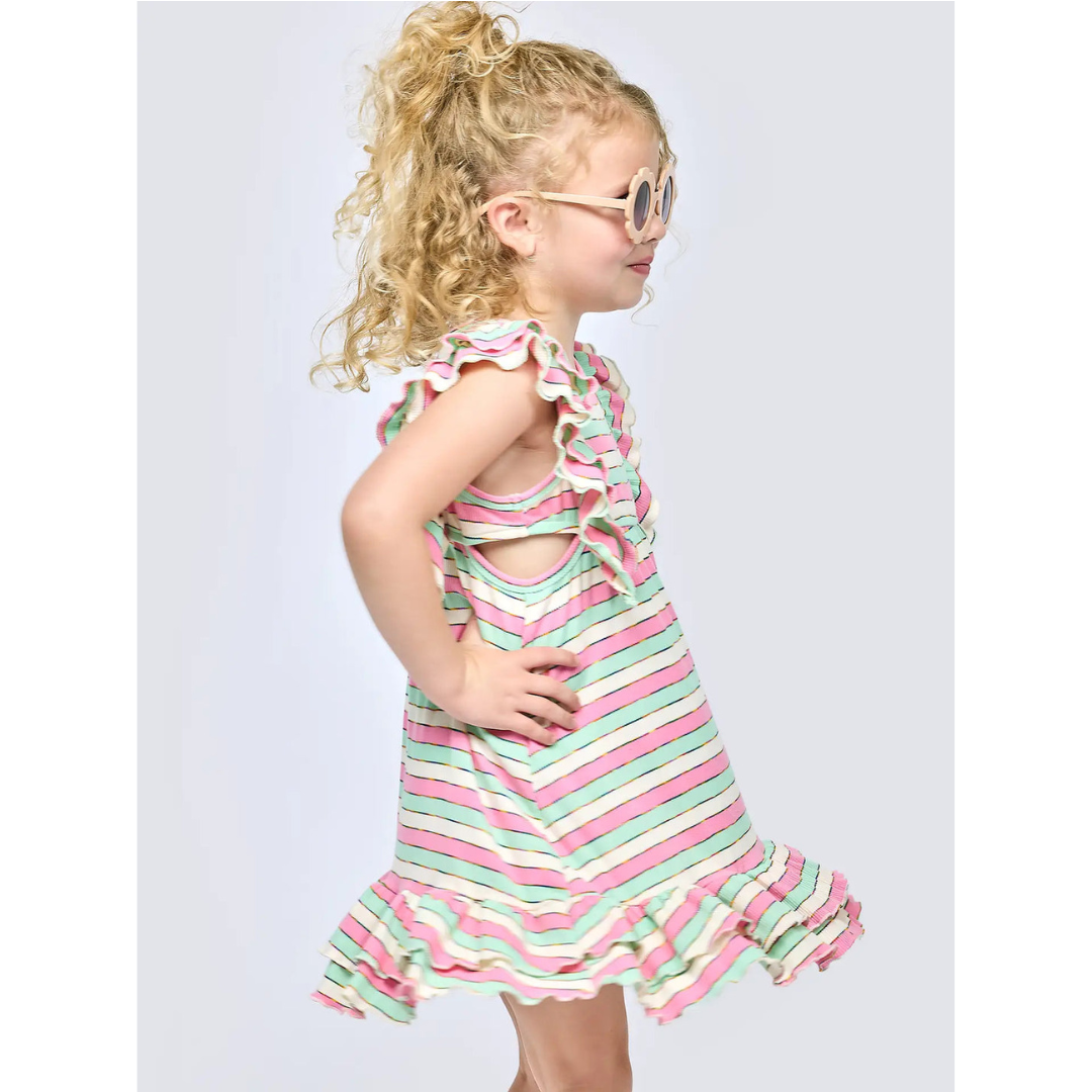 Stripes + Ruffles Dress