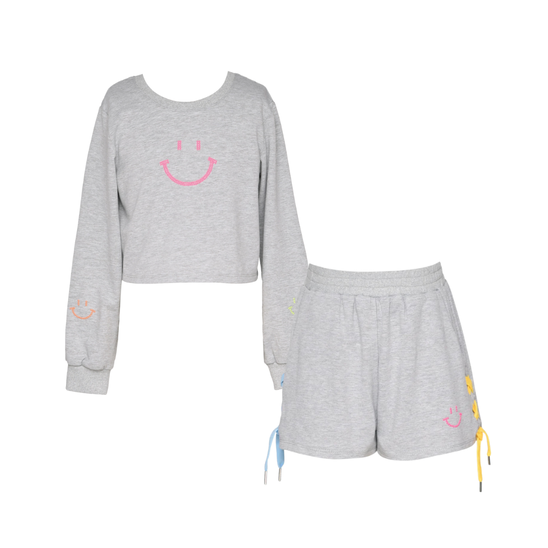 Smiley Studs Sweat Set