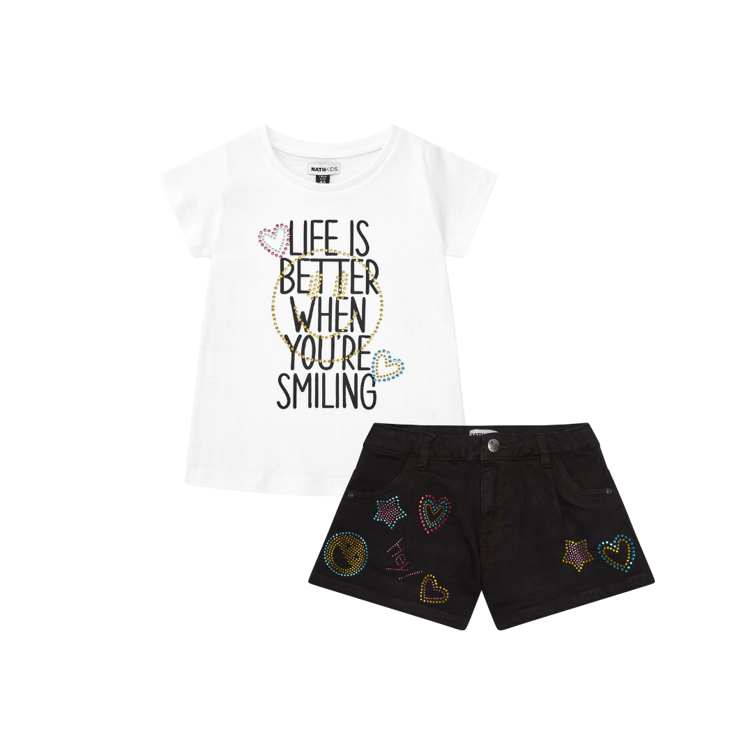 Summer Diary Shorts Set
