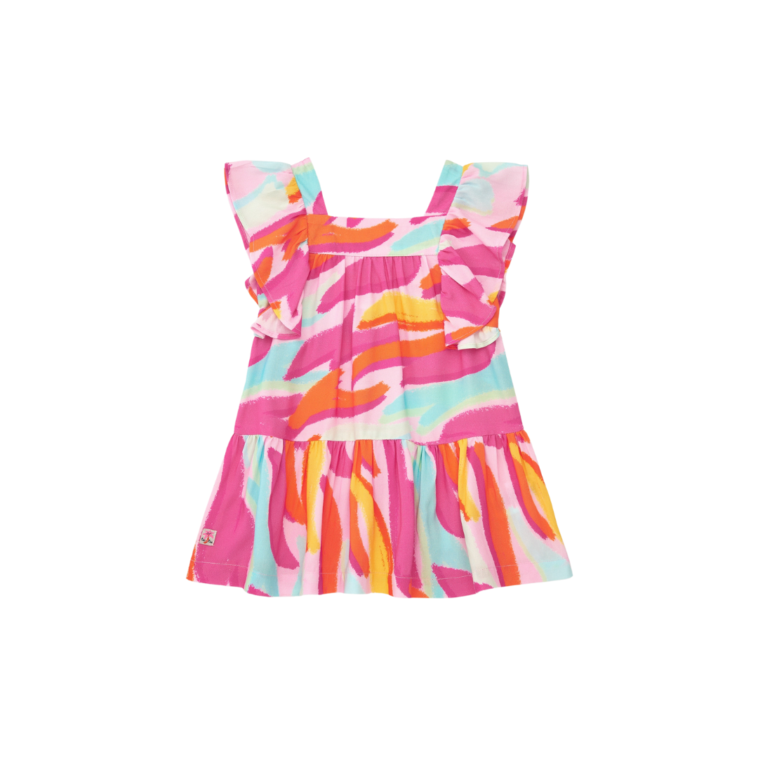 Sunrise Flutter Sleeves Dress