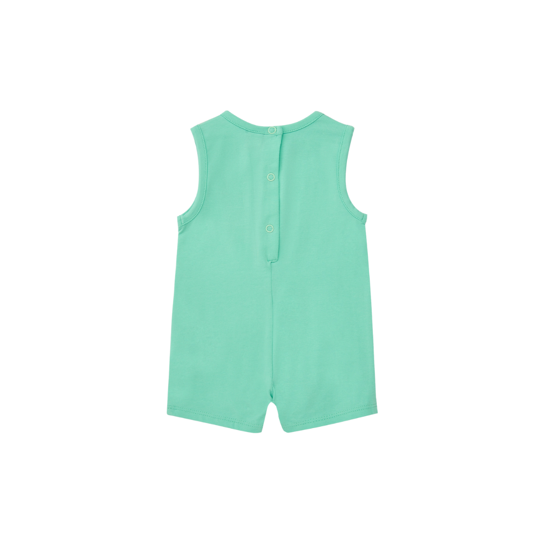 Sleeveless Tropical Romper