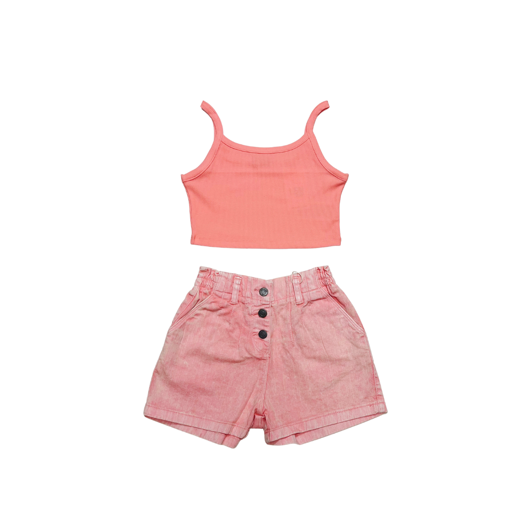 Coral Positive Denim Short