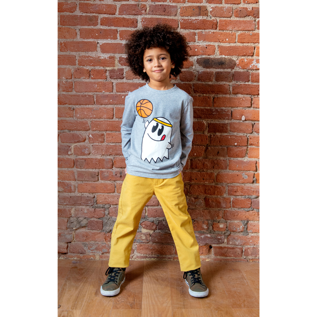 Yellow Skinny Twill Pants