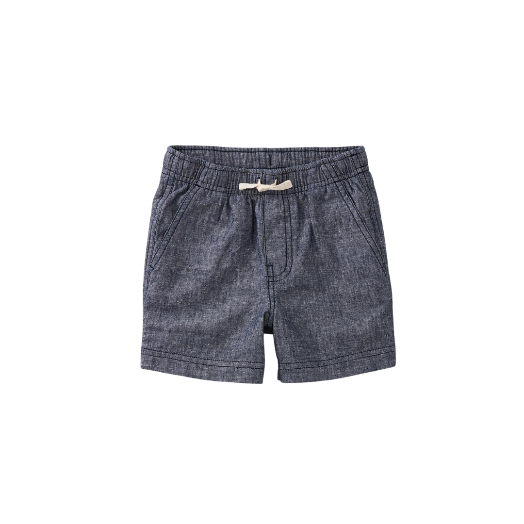 Indigo Chambray Shorts