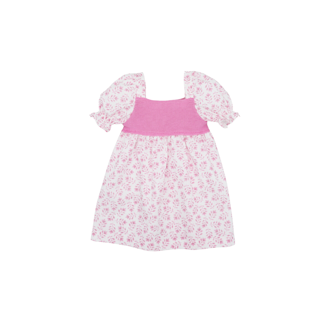 Pink Knitted Flower Dress