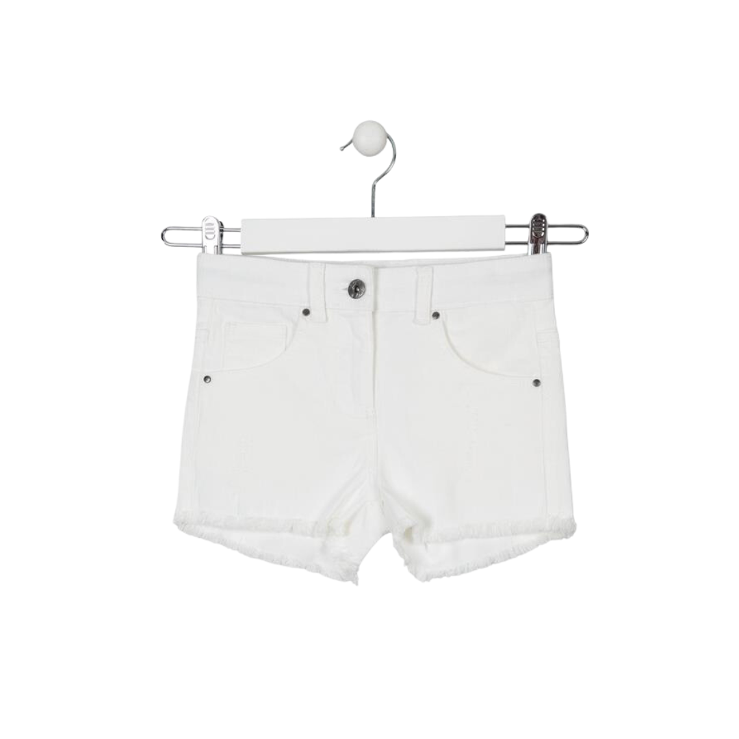 White Twill Shorts