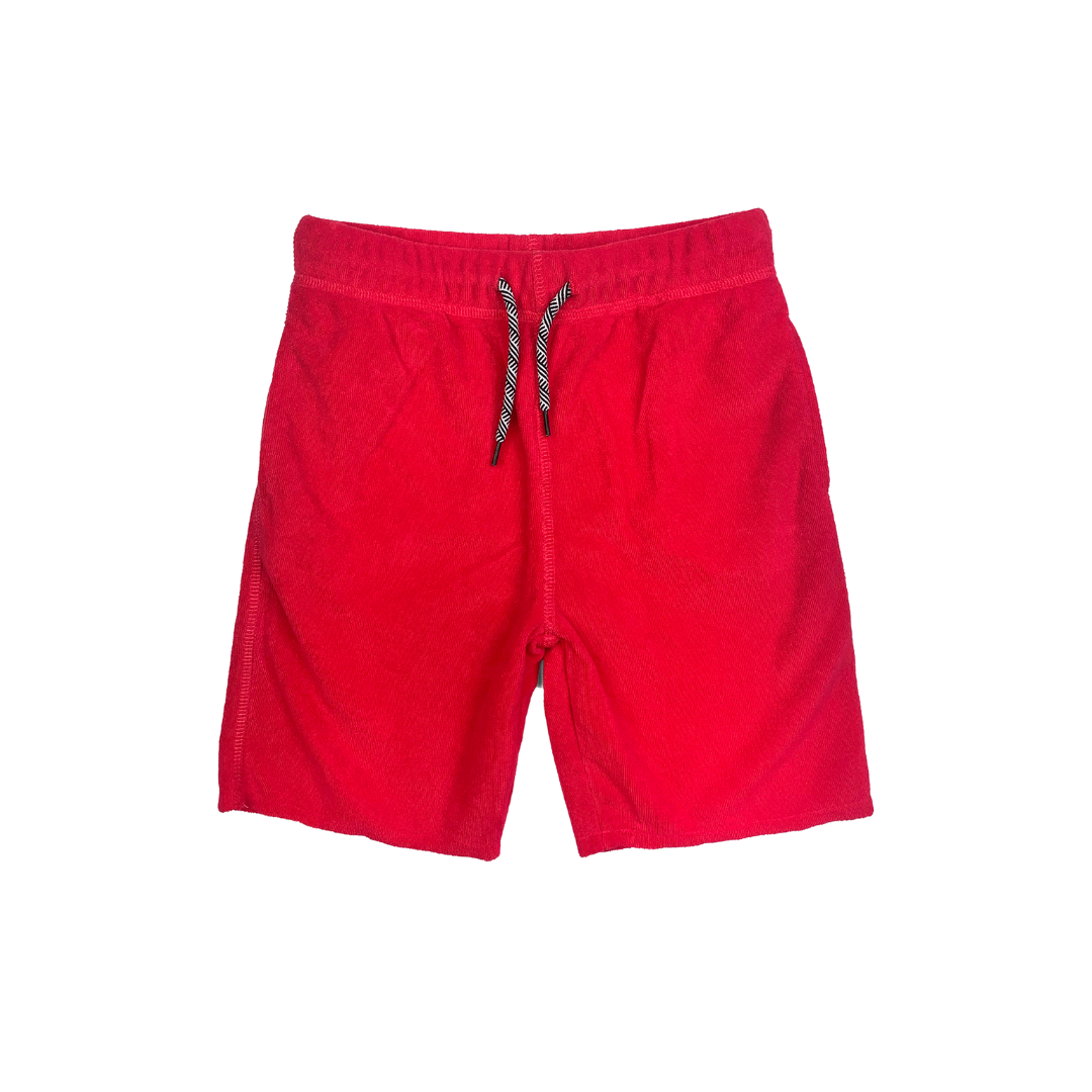 True Red Terry Shorts