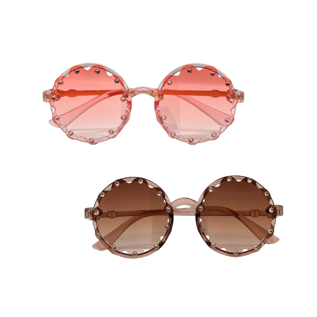 Round Flower Sunglasses