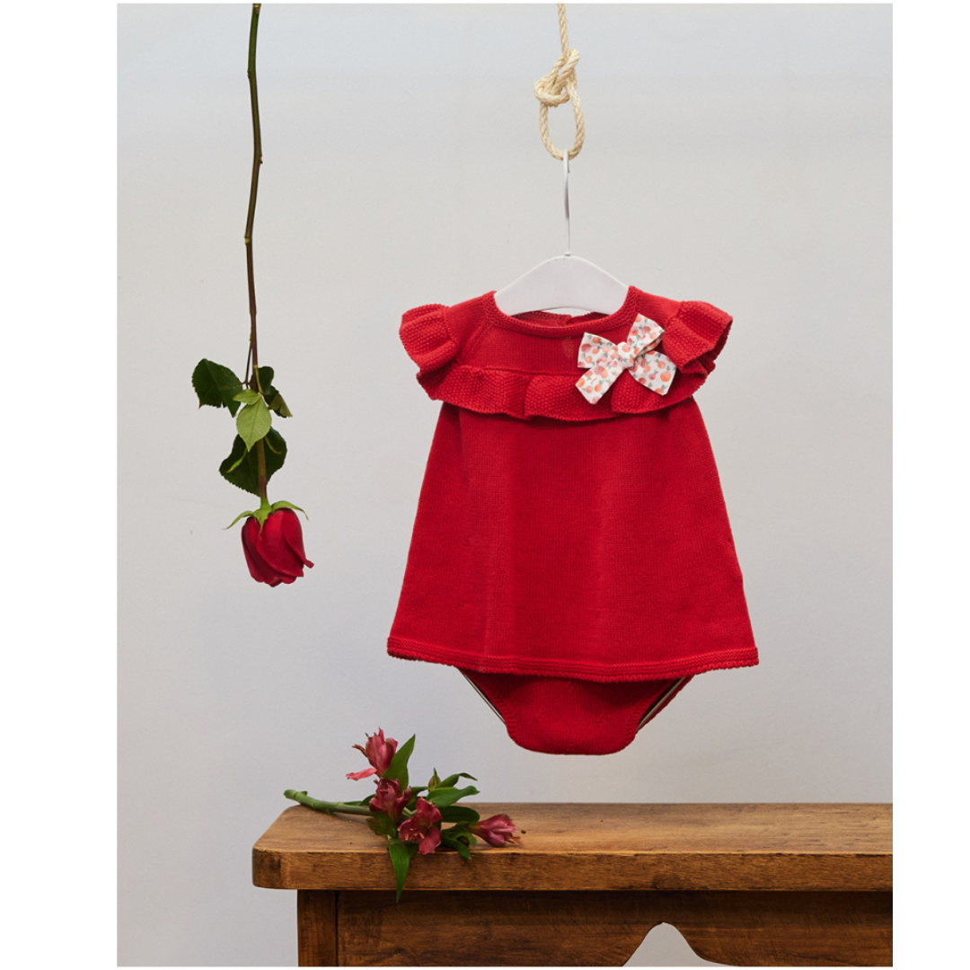 Red Knitted Baby Dress