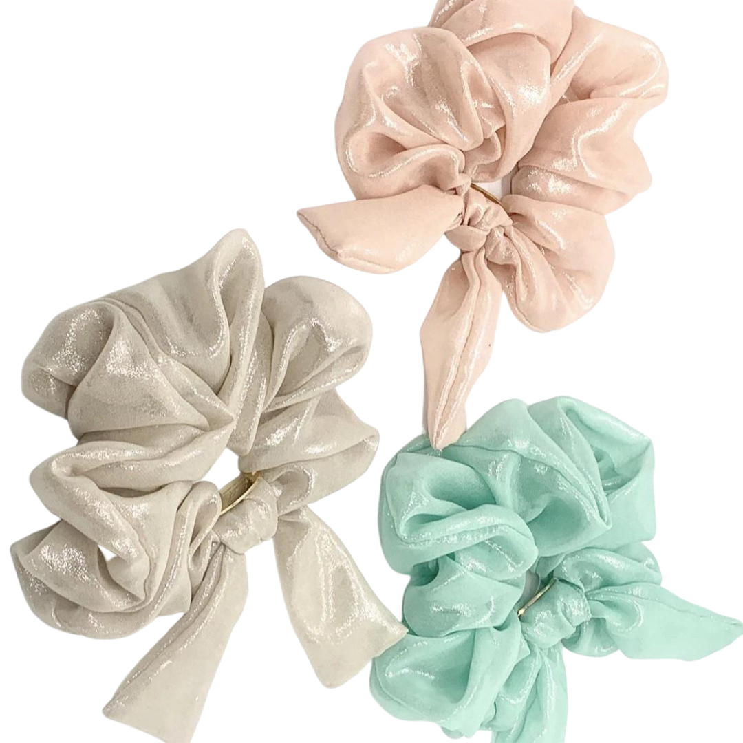 Shiva Metallic Chiffon Scrunchie