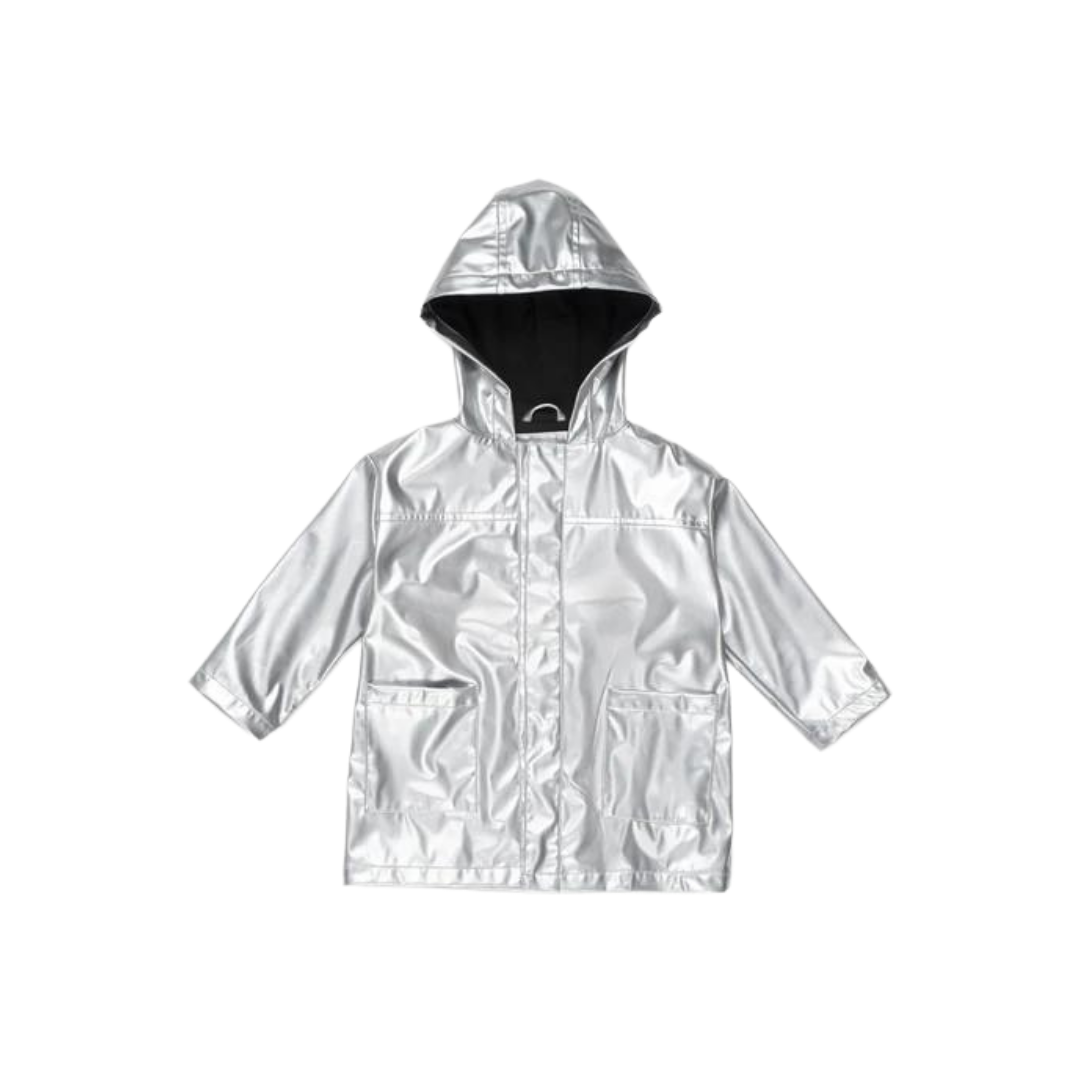 Metallic  Magnetic Raincoat