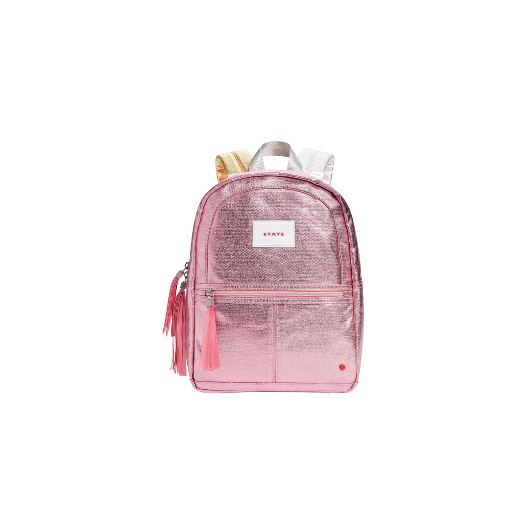 Kane Kids Mini Travel Backpack Pink/Silver