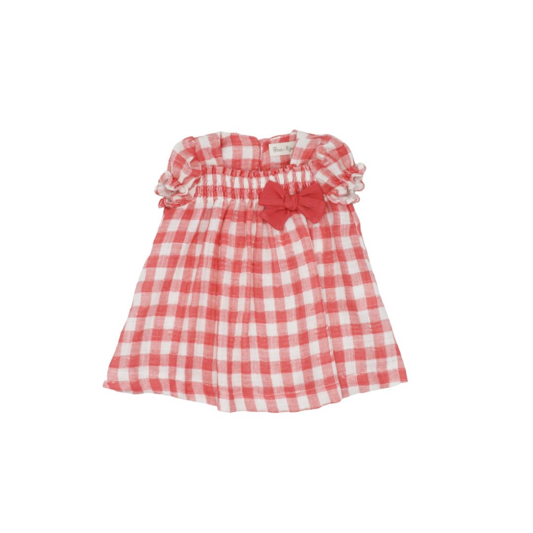 Red Vichy Baby Dress