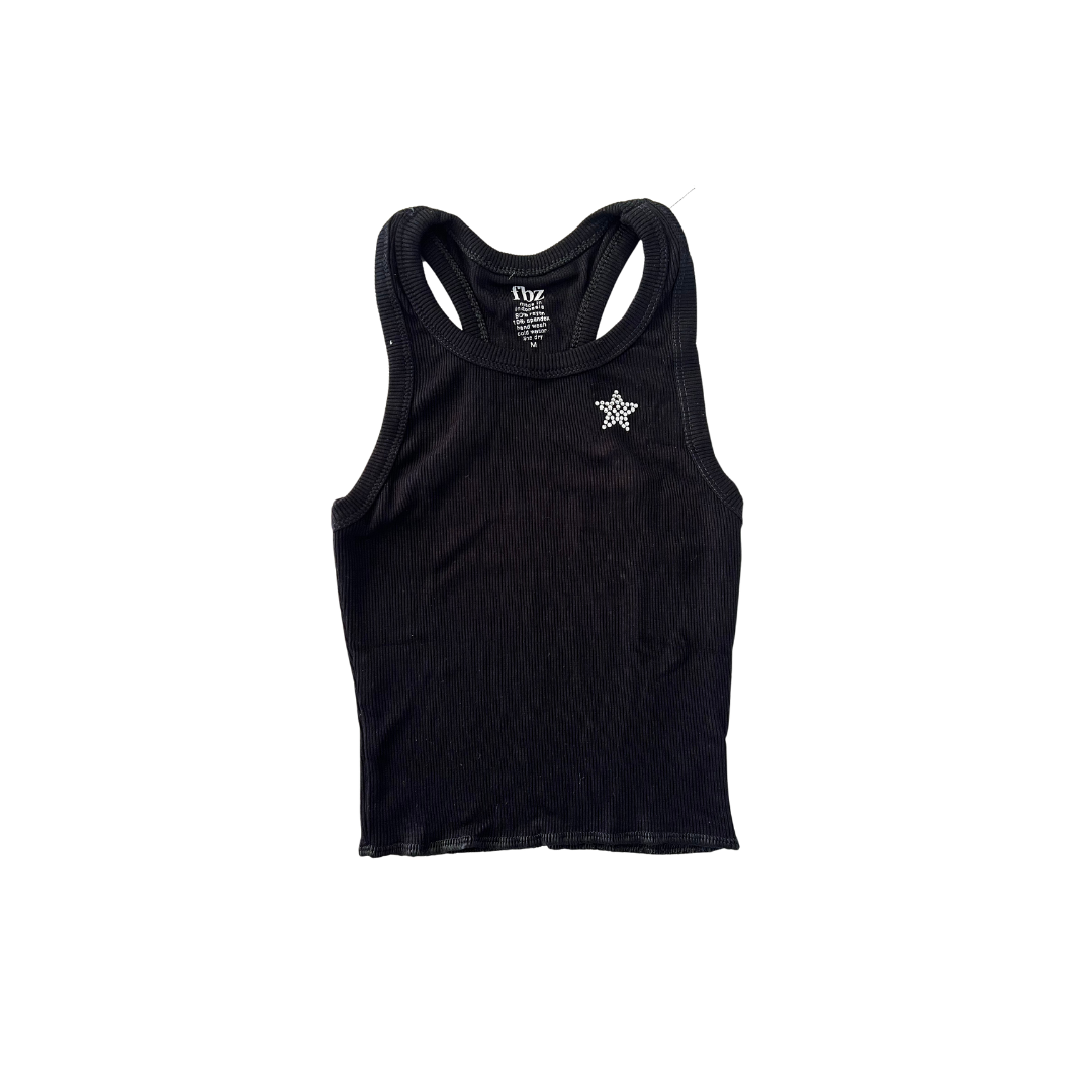 Ribbed Tank Top Black