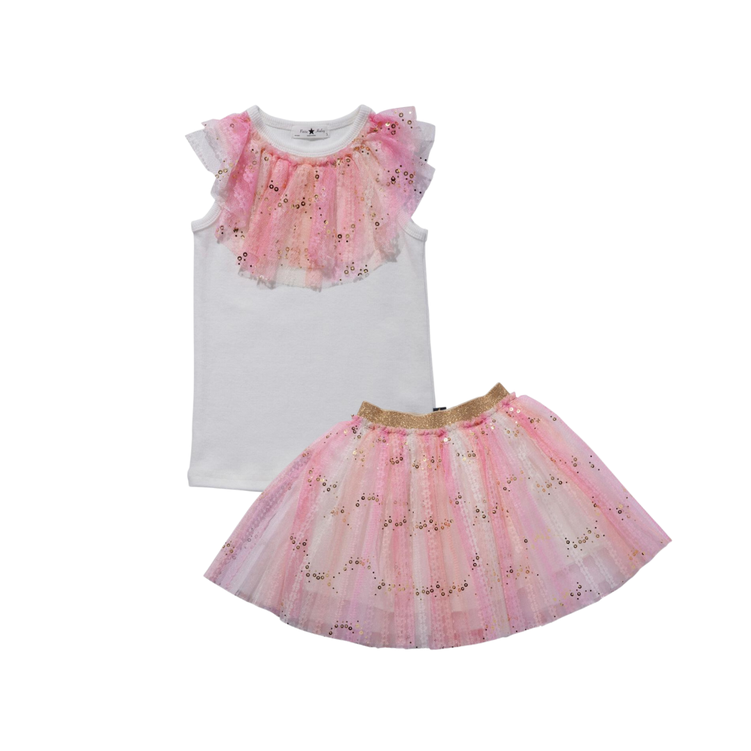 Pink Tutu Lace Set